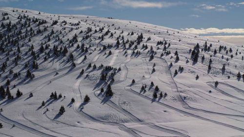 Pista motoslitte lungo monte alto